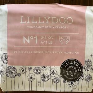 Lillydoo White Baby Diaper Pack